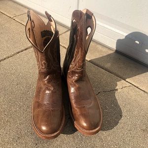 CABORCA COWBOY Boots Men’s Leather Pull Holes 11D